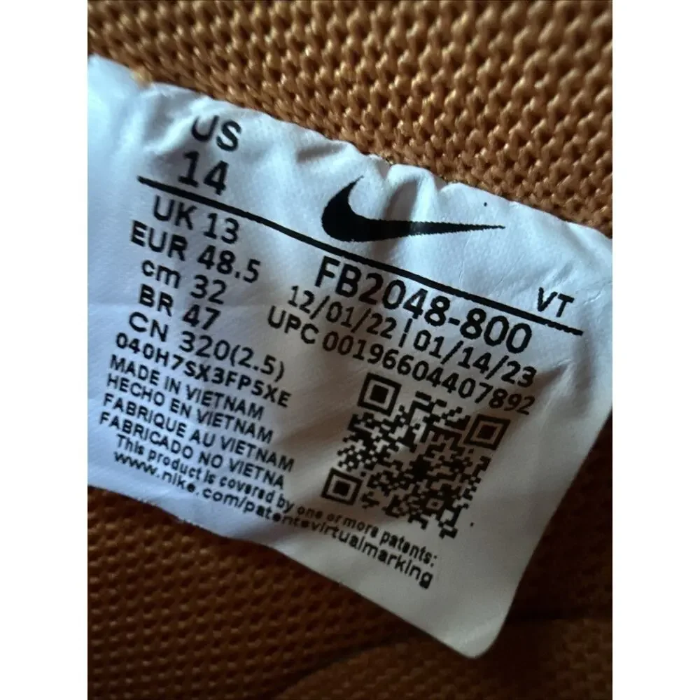Size 14 - Nike Air Force 1 07 Monarch Sail CW2288-800
